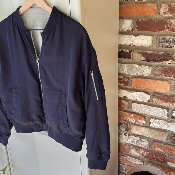 earth music ecology Reversible Bomber Jacket